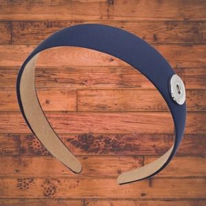 Navy Blue Snap Button Hairband.
